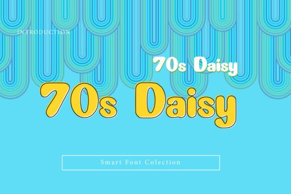 70s Daisy Display Font for Retro Branding and Vintage Packaging