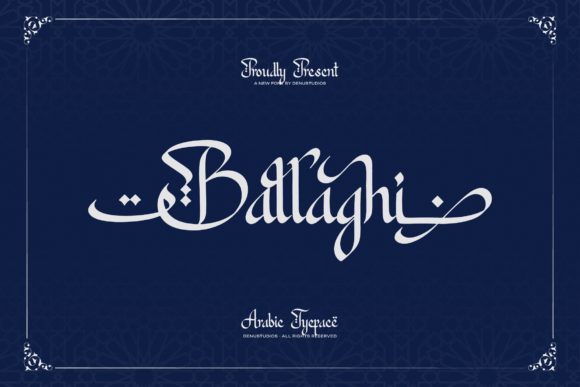 Ballaghi Display Font: Elegant Arabic Calligraphy for Handmade Crafts and Branding