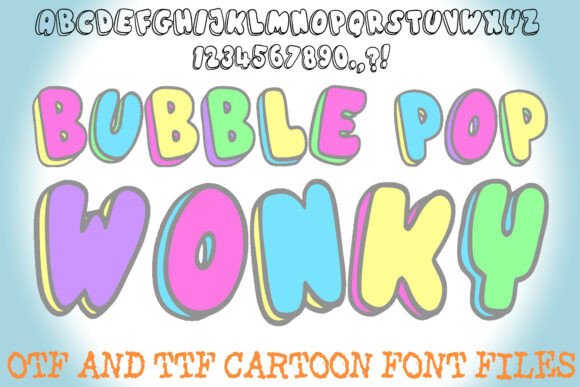 Bubble Pop Wonky Font for Creative Brands