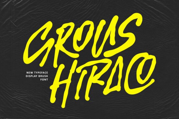 Grous Hiraco: Bold Display Font