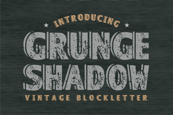 Grunge Shadow Display Font for Crafters and Small Shop Owners