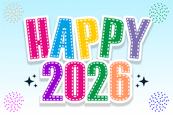 Happy 2026 Font
