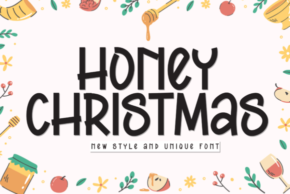 Honey Christmas Display Font for Editorial Design and Branding