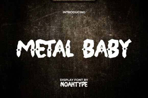 Metal Baby Font: A Sharp-Edged Display Typeface for Handmade Product Design