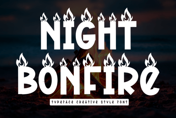 Night Bonfire Font for Creative Web Design