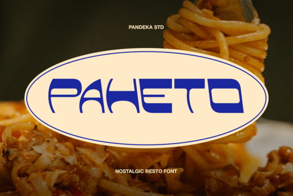 Paheto: A Nostalgic Display Font for Retro Branding