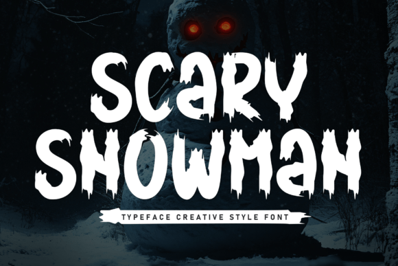 Scary Snowman Display Font for Playful Website Headers and Brand Design